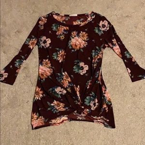 Side knot 3/4 sleeve length